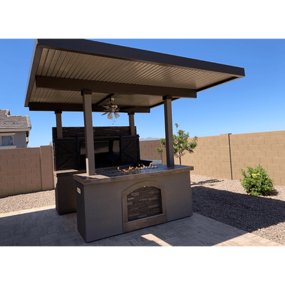 Kokomo Grills Barn Door TV Wall Natural Gas BBQ Island Pergola Firepit 4 Burner Built-in BBQ St. Croix