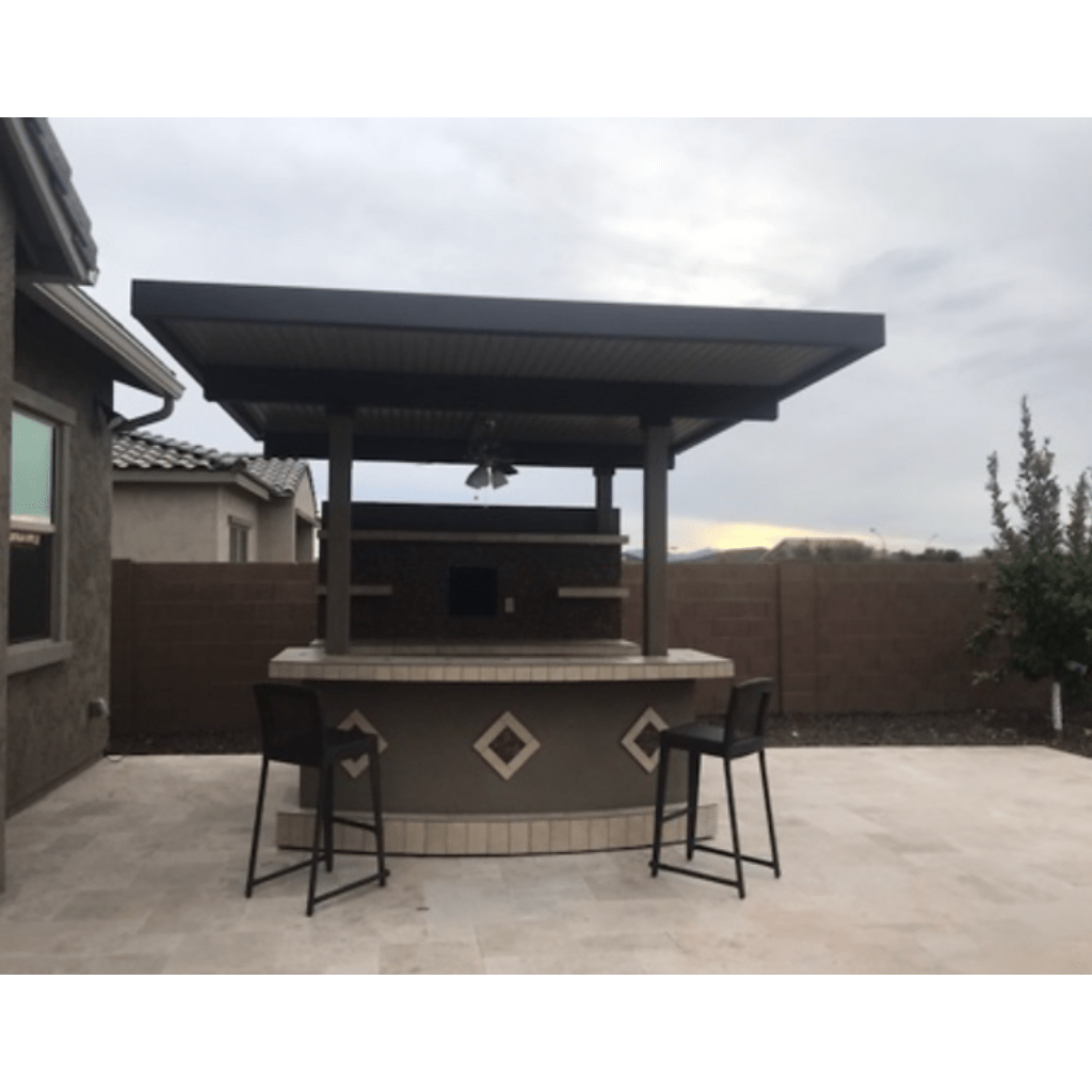 Kokomo Grills Key Largo Built In BBQ Island Outdoor Kitchen With Built In BBQ Grill With 12 x 14 Patio Cover