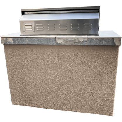 Kokomo Grills Panama 4' Natural Gas BBQ Island With 4 Burner Built-in BBQ Grill