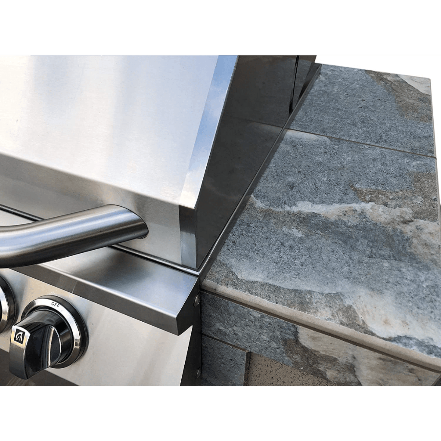 Kokomo Grills Panama 4' Natural Gas BBQ Island With 4 Burner Built-in BBQ Grill