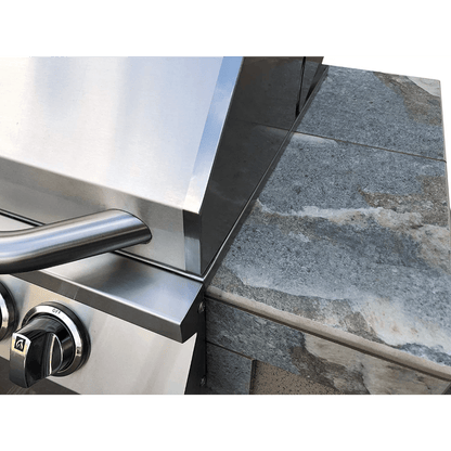 Kokomo Grills Panama 4' Natural Gas BBQ Island With 4 Burner Built-in BBQ Grill