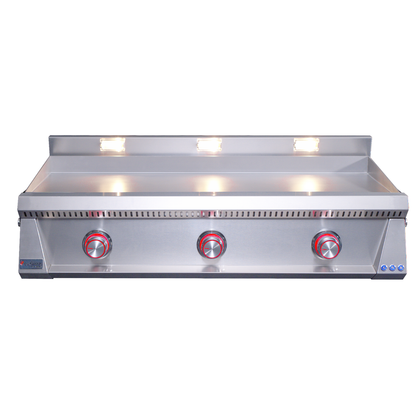 Le Griddle Pro Series 105 41" 3-Burner Liquid Propane Griddle With Lights and 3MM Plate