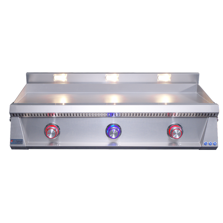 Le Griddle Pro Series 105 41" 3-Burner Liquid Propane Griddle With Lights and 3MM Plate