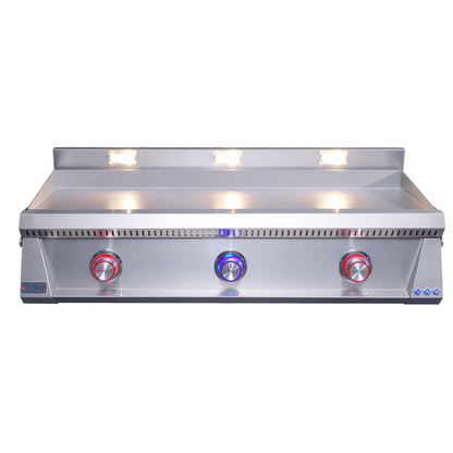 Le Griddle Pro Series 105 41" 3-Burner Liquid Propane Griddle With Lights and 3MM Plate