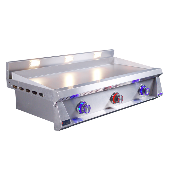 Le Griddle Pro Series 105 41" 3-Burner Liquid Propane Griddle With Lights and 3MM Plate