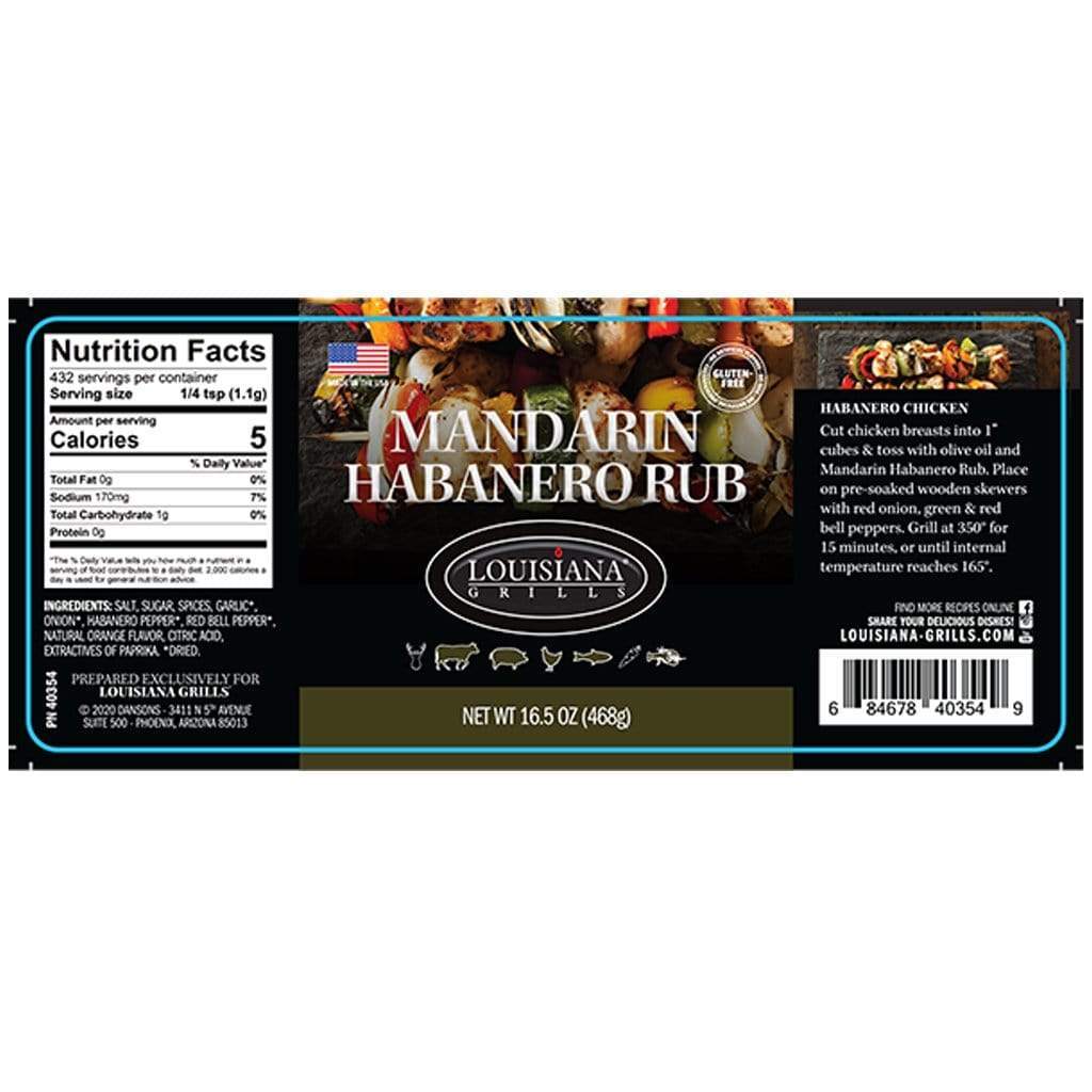 Louisiana Grills 16.5 Oz Mandarin Habanero Rub