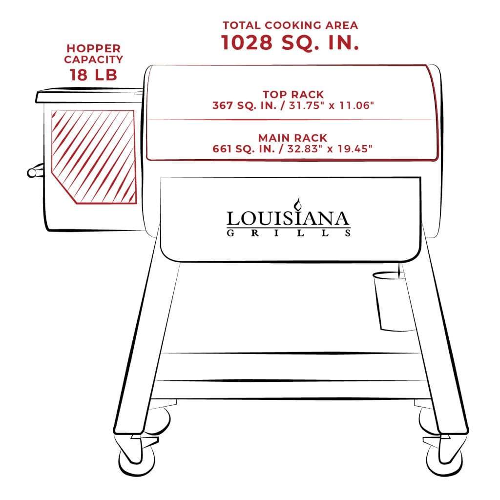 Louisiana Grills Black Label Series 1000 LG1000BL Pellet Grill With WiFi Control