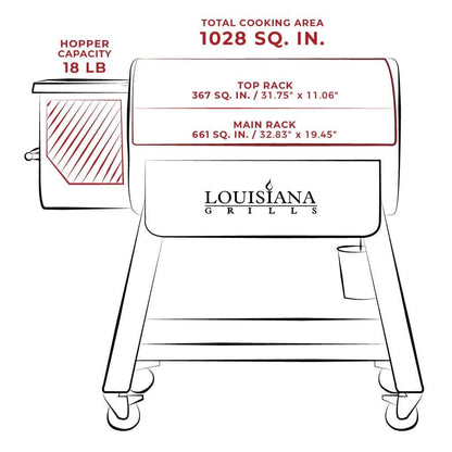 Louisiana Grills Black Label Series 1000 LG1000BL Pellet Grill With WiFi Control