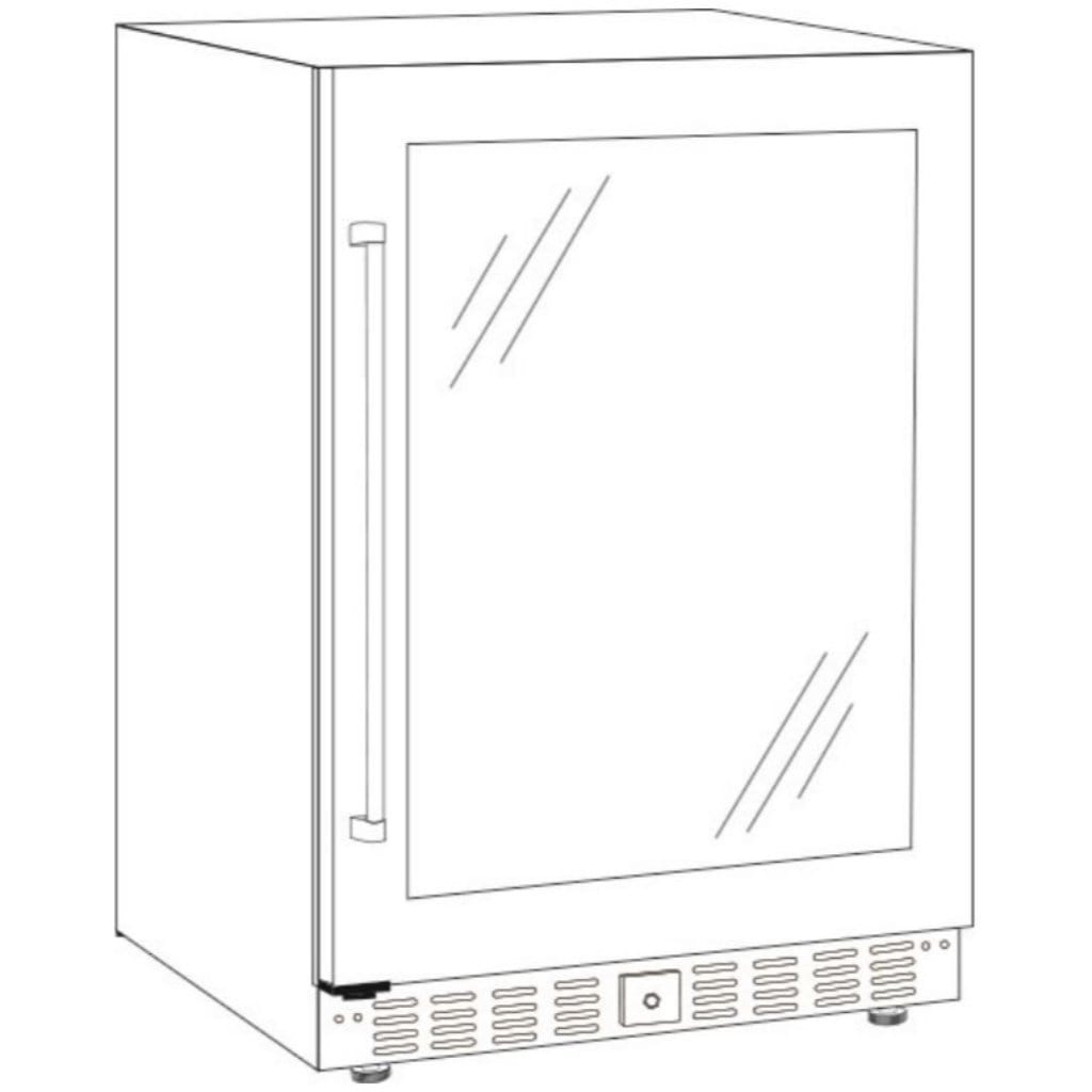 MHP 24” Built-In or Portable Outdoor Rated Stainless Steel/Glass Door Refrigerator