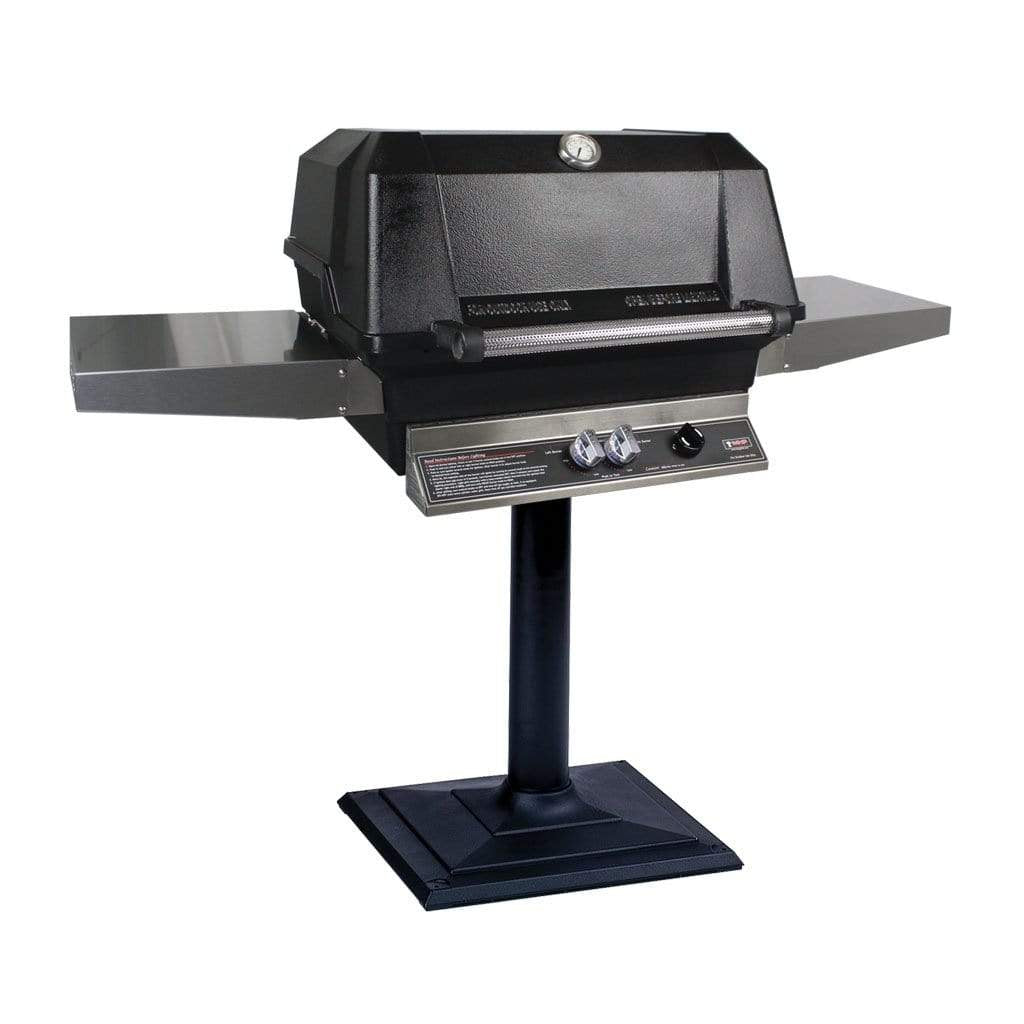 MHP AMCWMPB Freestanding Grill With Stainless Steel Shelves