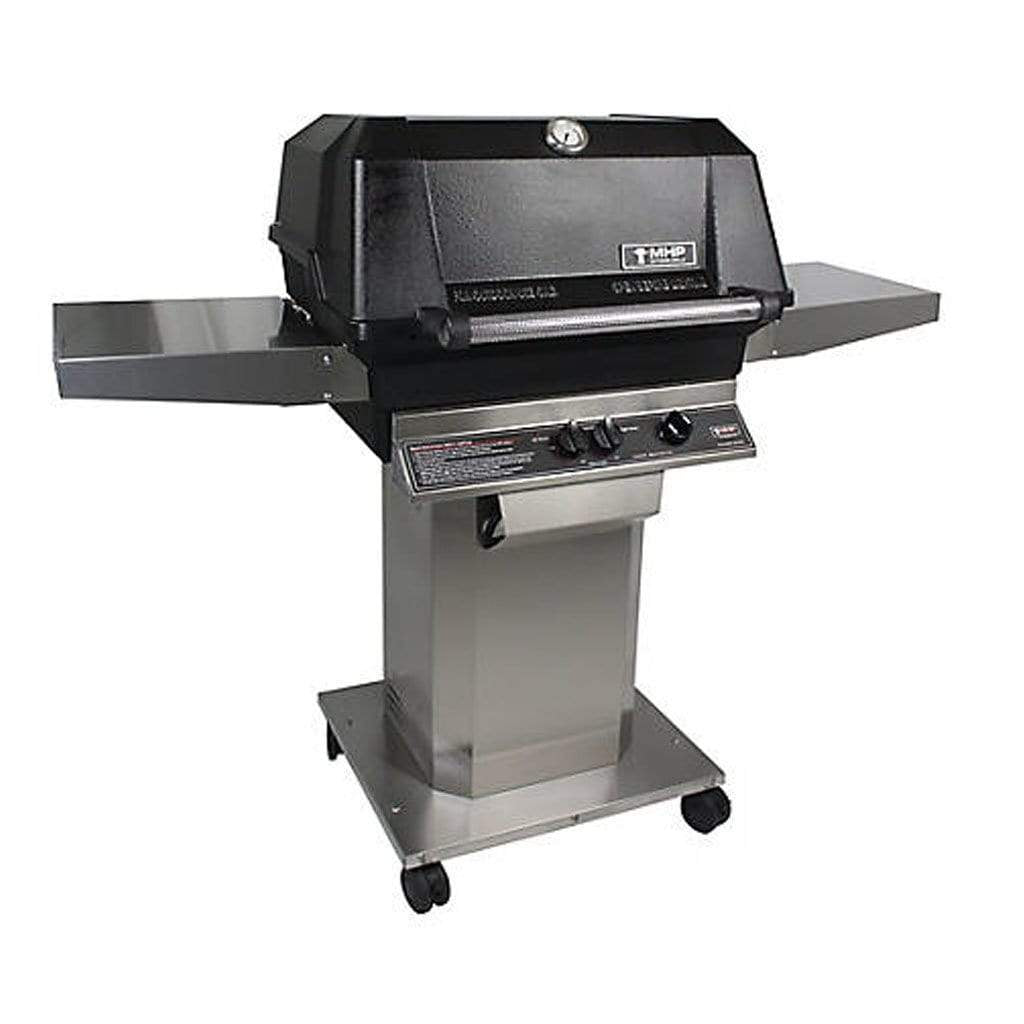 MHP AMCWSS Freestanding Grill With Stainless Steel Shelves