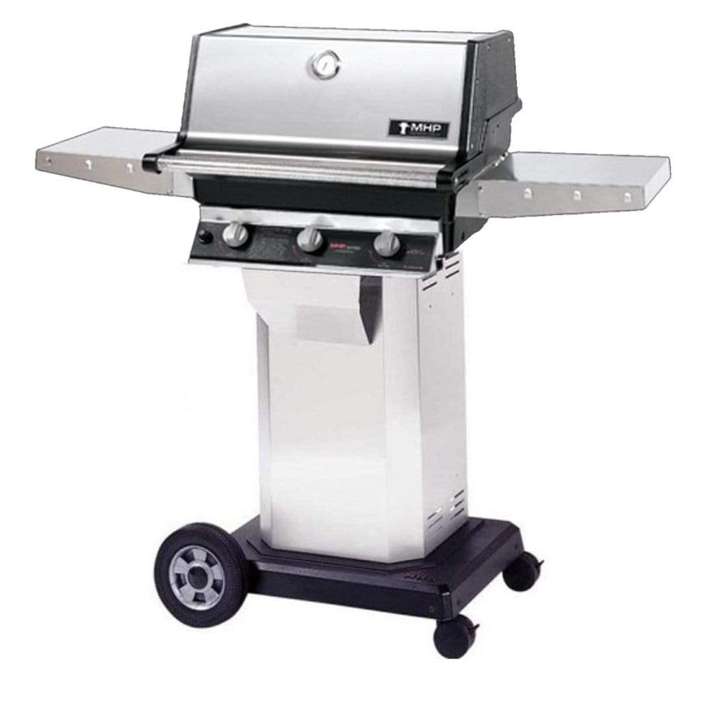 MHP THRG2 Stainless Steel Hybrid Gas Grill Head With 2 Stainless Steel Shelves