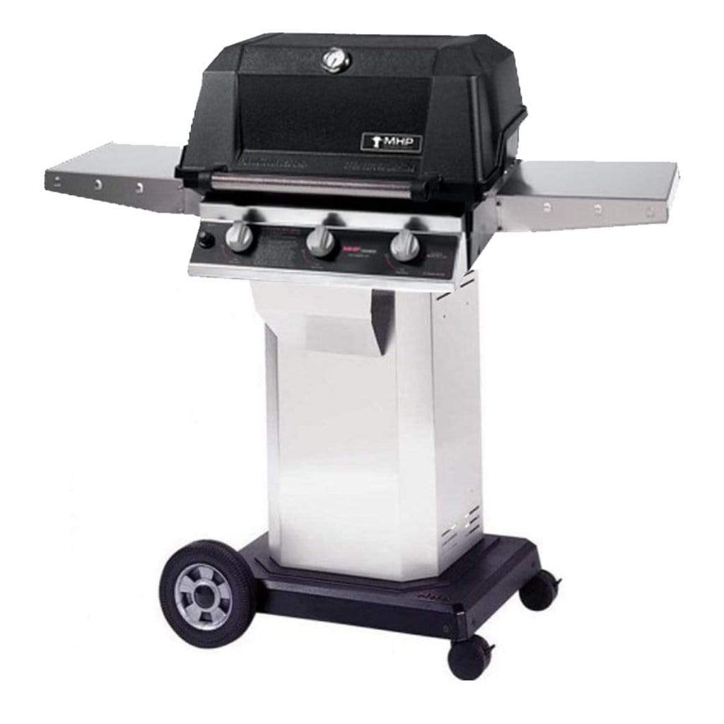MHP WHRG4DD Hybrid Gas Grill Head With 2 Stainless Steel Shelves