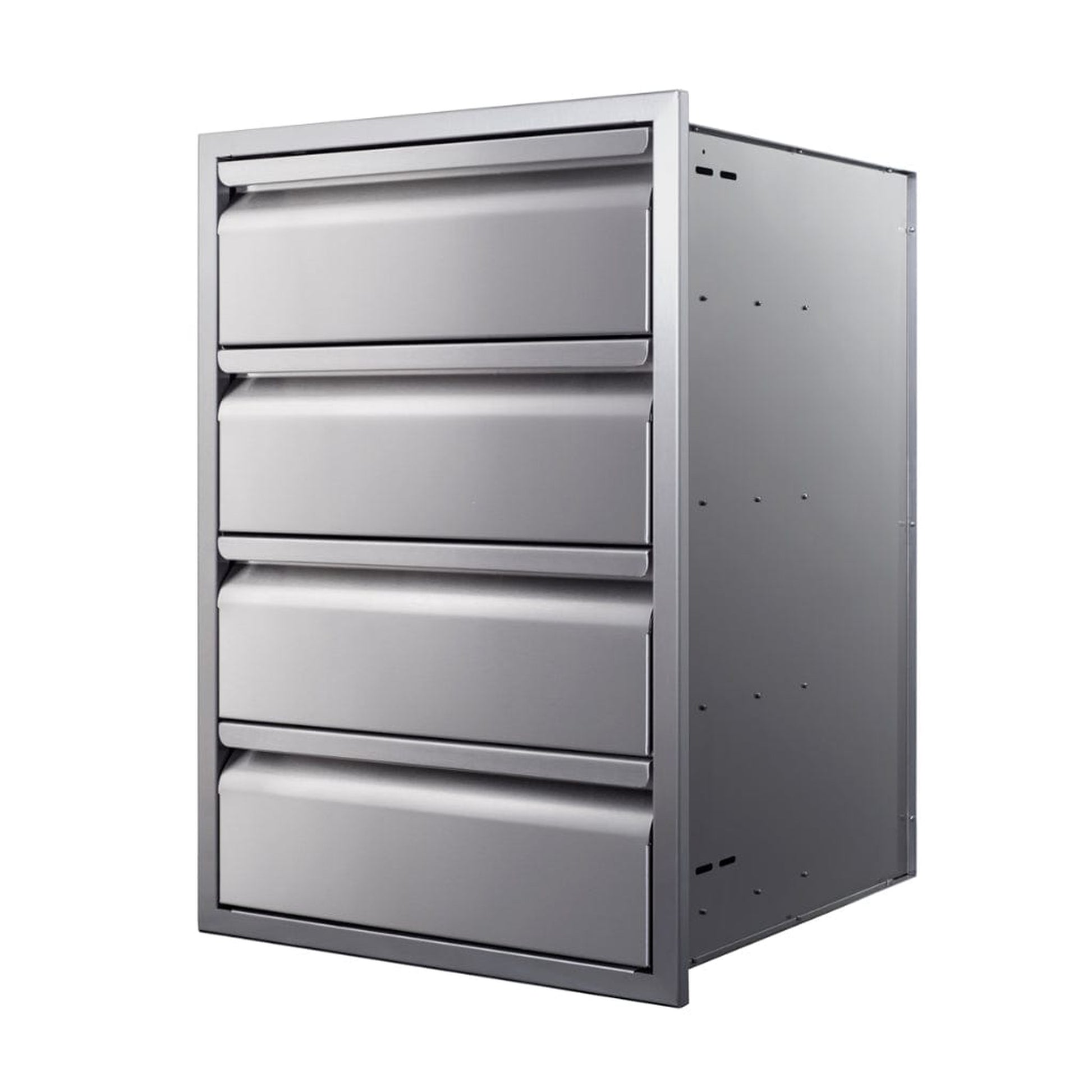 Memphis 21" Quadruple Access Stainless Steel Drawer Stack