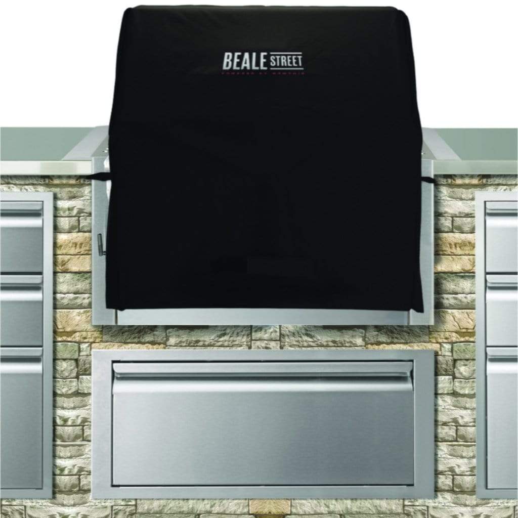 Memphis Black Polyester Grill Cover for Beale Street Built-In Pellet Grill