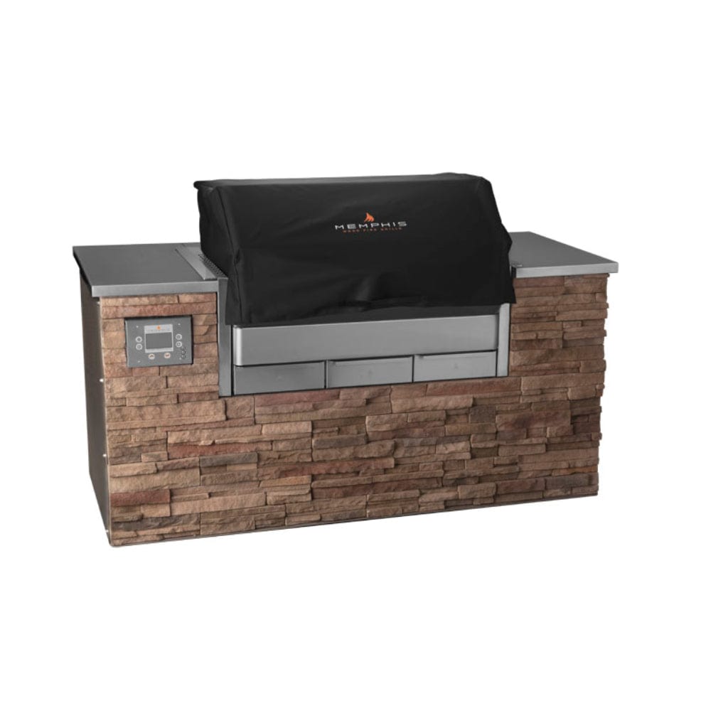 Memphis Black Polyester Grill Cover for Elite ITC2 Built-In Pellet Grill