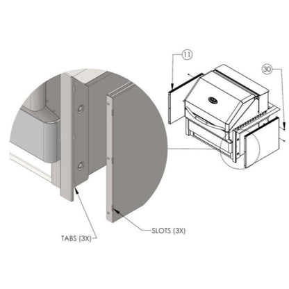 Memphis Heat Shield Kit for Beale Street Built-In Pellet Grill