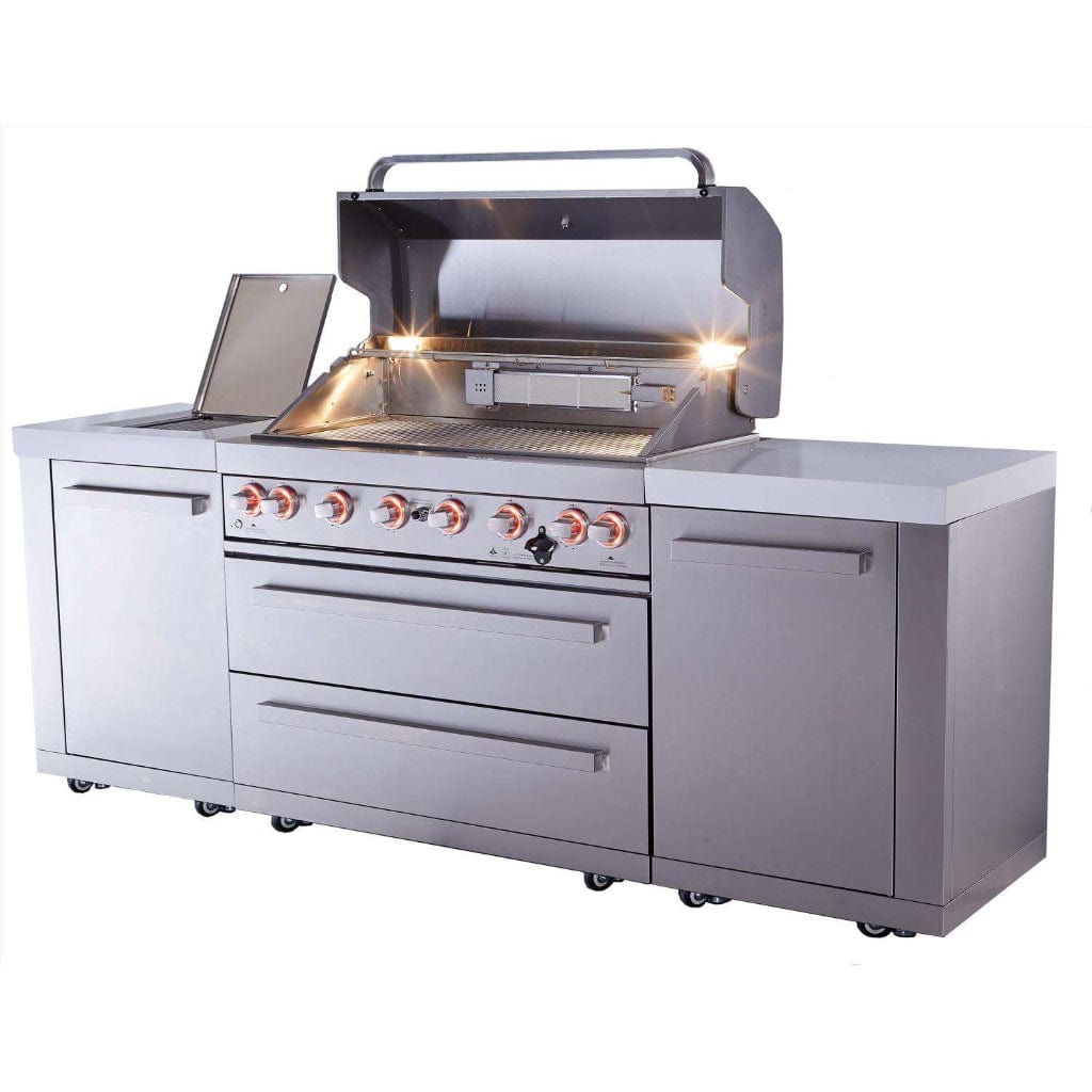Mont Alpi 805 Gas Island Grill with Infrared Side Burner