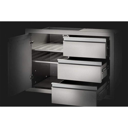 Napoleon 36" X 24" Stainless Steel Single Door and Triple/Double Drawer