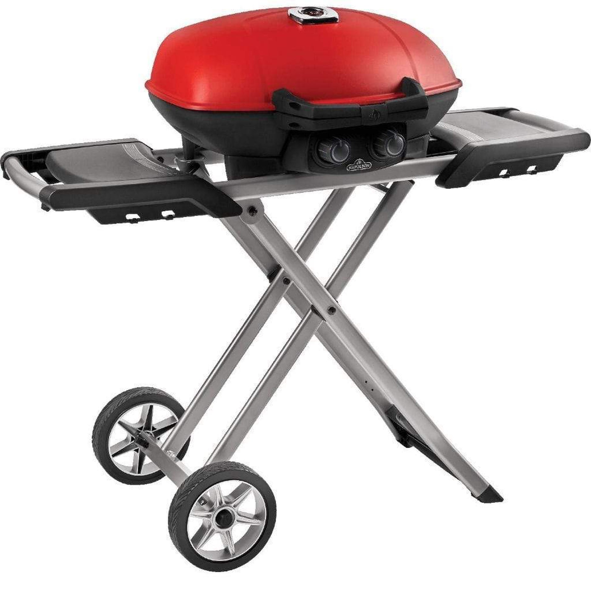 Napoleon 44" TravelQ 285X Portable Freestanding Propane Gas Grill With Griddle - Red