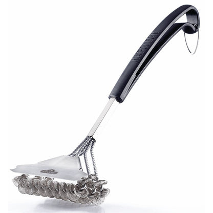 Napoleon Bristle-Free Triple-Row Grill Brush with Rolled Stainless Steel