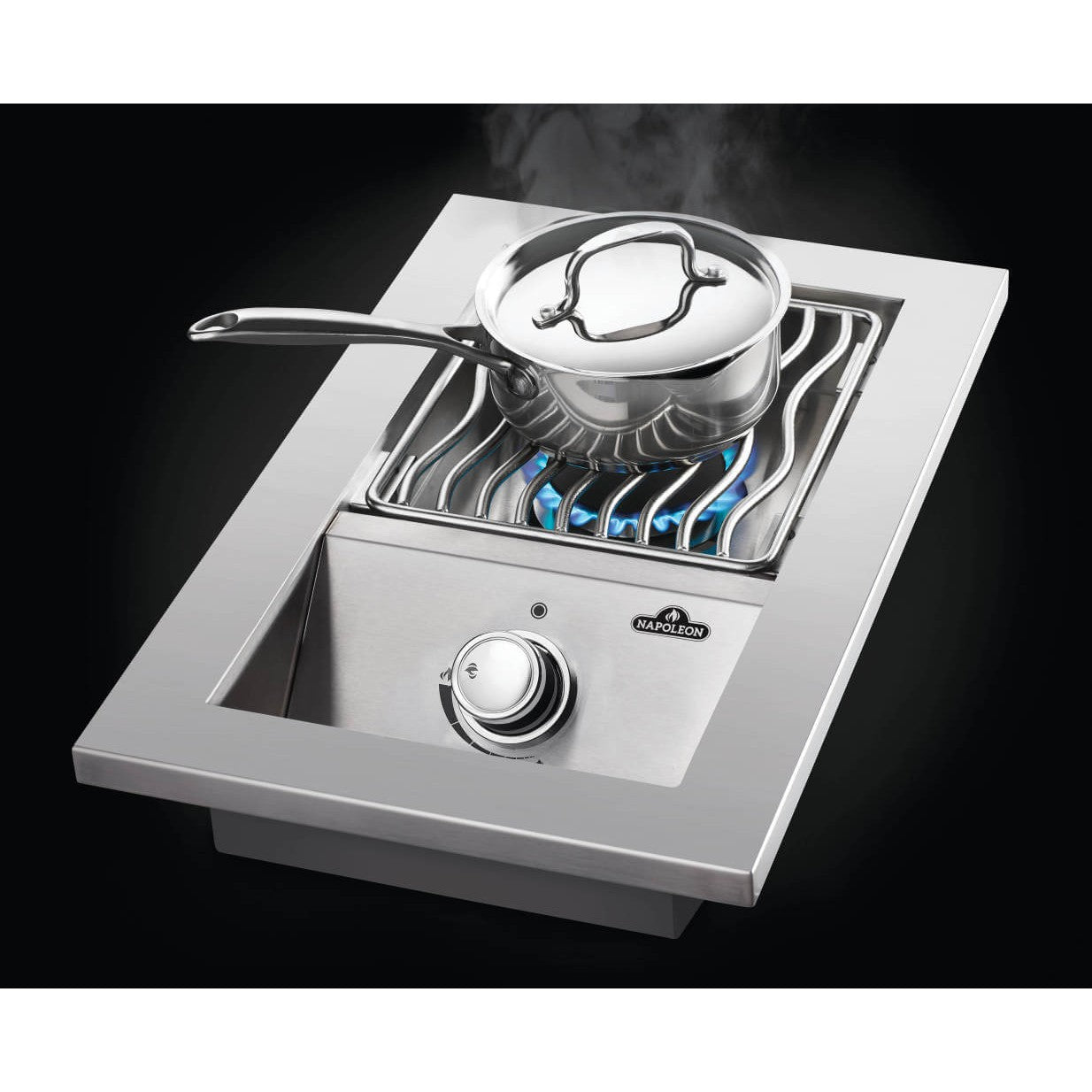 Napoleon Built-in 500 Series 13" Single Range Top Liquid Propane Burner With Stainless Steel Cover