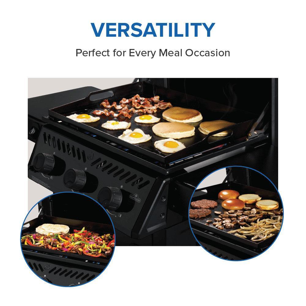 Napoleon Freestyle 24" Pre-Seasoned Non-Stick 3-Burner Propane Gas Griddle