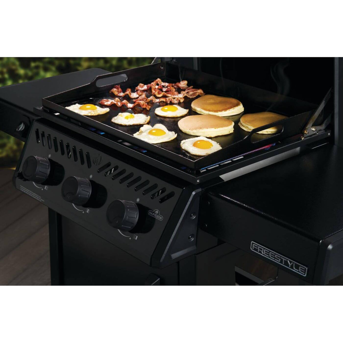 Napoleon Freestyle 24" Pre-Seasoned Non-Stick 3-Burner Propane Gas Griddle