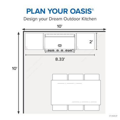 Napoleon OASIS 24" x 26" Stainless Steel End Countertop
