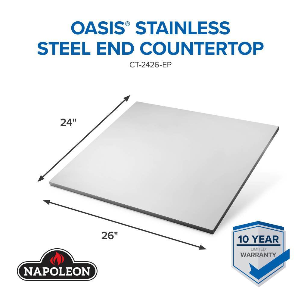 Napoleon OASIS 24" x 26" Stainless Steel End Countertop