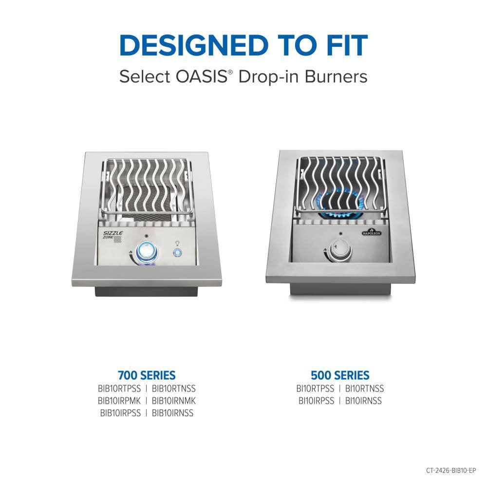 Napoleon OASIS 24" x 26" Stainless Steel End Countertop with 10" Burner Cutout