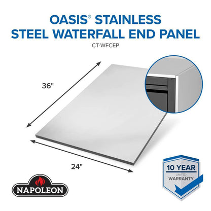Napoleon OASIS 36" x 24" Stainless Steel End Panel for Waterfall Edge