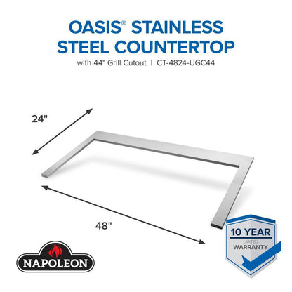 Napoleon OASIS 48" x 24" Stainless Steel Countertop for 44" Grill Head