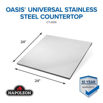 Napoleon OASIS Universal 24" x 24" Stainless Steel Countertop