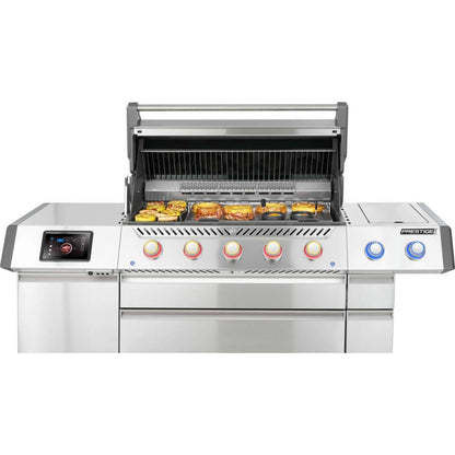 Napoleon Prestige PRO 665 Elite 77" 5 Main Burners Freestanding Natural Gas Grill With Smart Technology & Electric Smoker Box
