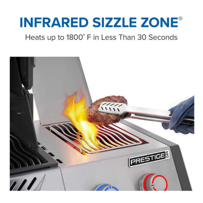 Napoleon Prestige PRO 665 Elite 77" 5 Main Burners Freestanding Natural Gas Grill With Smart Technology & Electric Smoker Box