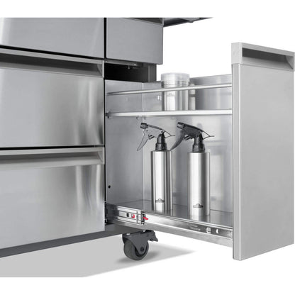 Napoleon Prestige PRO 665 Elite 77" 5 Main Burners Freestanding Natural Gas Grill With Smart Technology & Electric Smoker Box