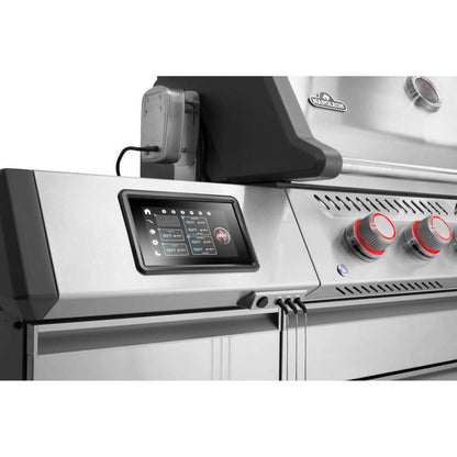 Napoleon Prestige PRO 665 Elite 77" 5 Main Burners Freestanding Propane Gas Grill With Smart Technology & Electric Smoker Box
