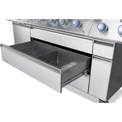 Napoleon Prestige PRO 665 Elite 77" 5 Main Burners Freestanding Propane Gas Grill With Smart Technology & Electric Smoker Box