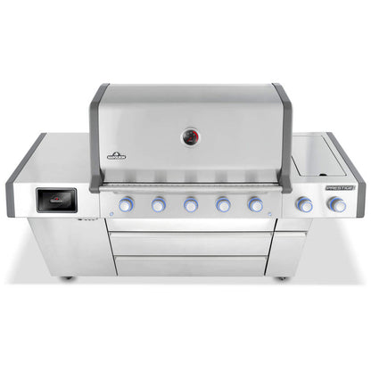 Napoleon Prestige PRO 665 Elite 77" 5 Main Burners Freestanding Propane Gas Grill With Smart Technology & Electric Smoker Box