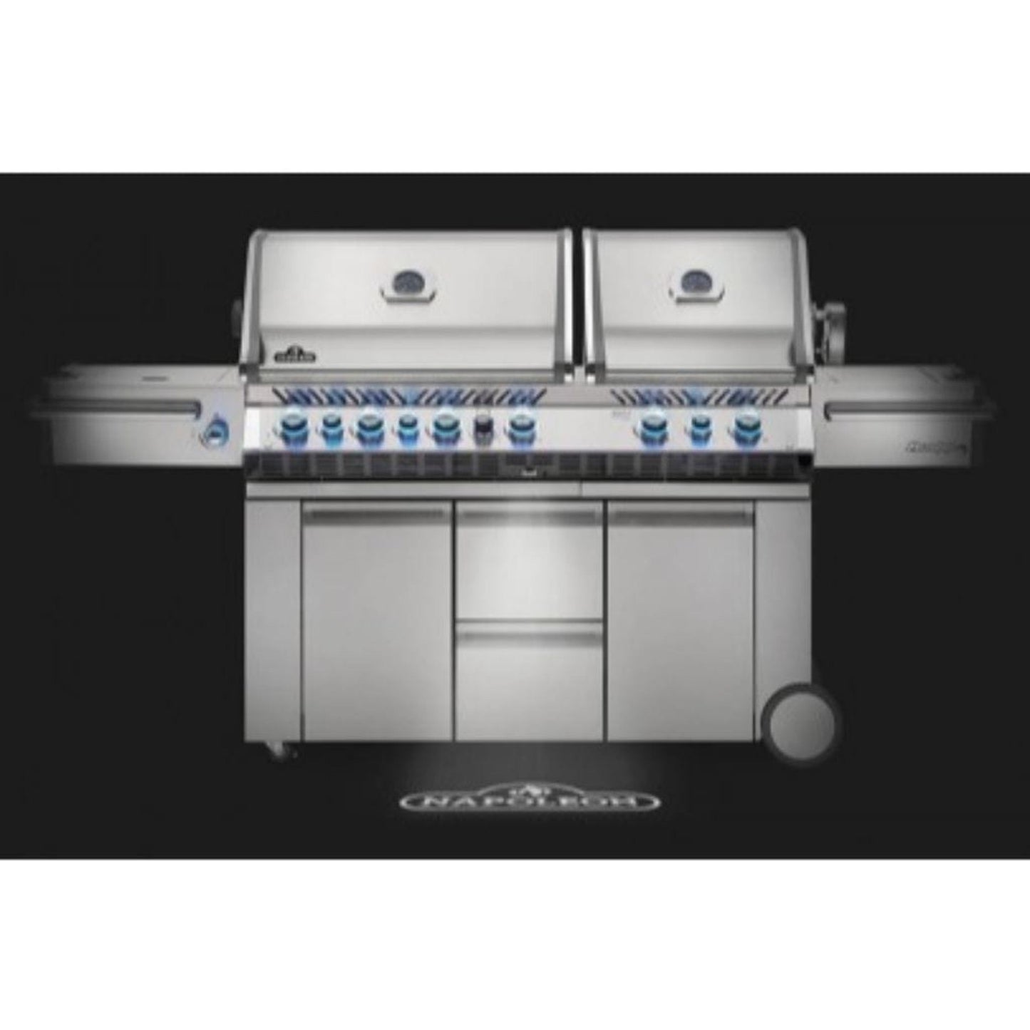 Napoleon Prestige PRO 825 94" Freestanding Natural Gas Grill With Power Side Burner, Infrared Rear & Bottom Burners