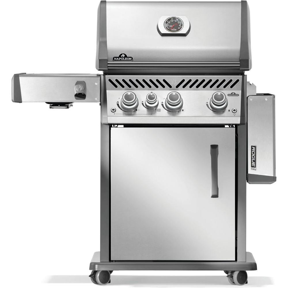 Napoleon Rogue PRO 425 SIB 55" Stainless Steel Freestanding Propane Gas Grill With Infrared Side Burner