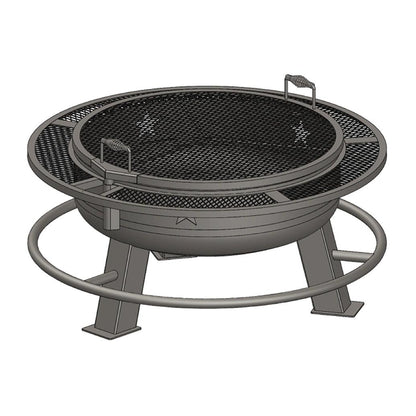 Old Country BBQ Pits 36” Open Face BBQ Grill and Fire Pit