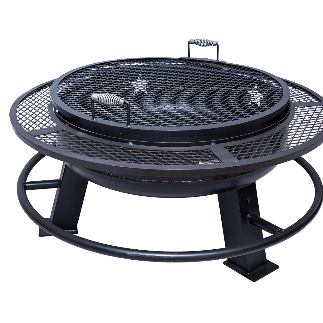 Old Country BBQ Pits 36” Open Face BBQ Grill and Fire Pit