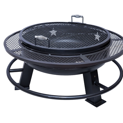 Old Country BBQ Pits 36” Open Face BBQ Grill and Fire Pit