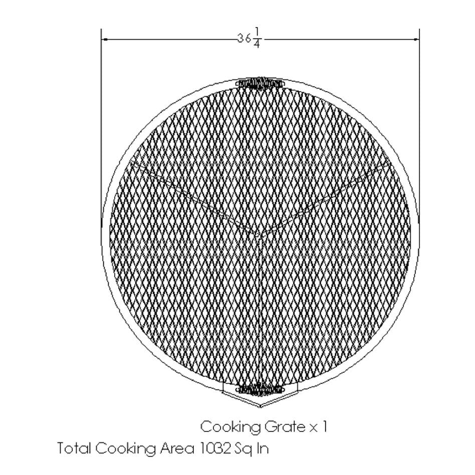 Old Country BBQ Pits Firepit 36" Cooking Grates