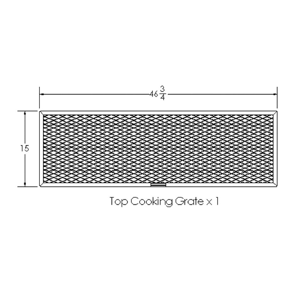 Old Country BBQ Pits G2 24x48 BBQ Smoker Top Cooking Grate