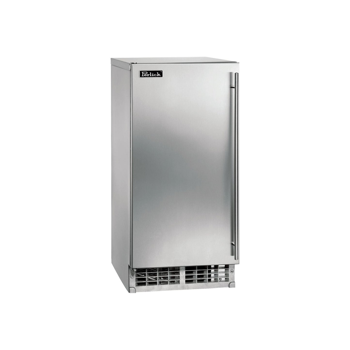 Perlick ADA Height 15" Compliant Clear Ice Maker with Stainless Steel Solid Door Hinge Left