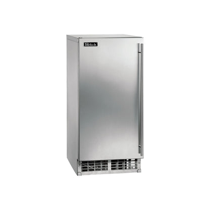Perlick ADA Height 15" Compliant Clear Ice Maker with Stainless Steel Solid Door Hinge Left