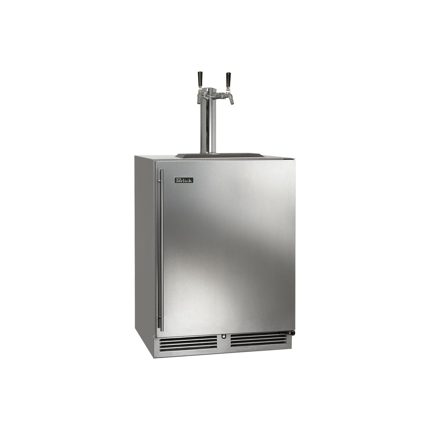 Perlick C-Series 24" Outdoor Keg Dispenser - Dual Tap with Stainless Steel Solid Door Hinge Right